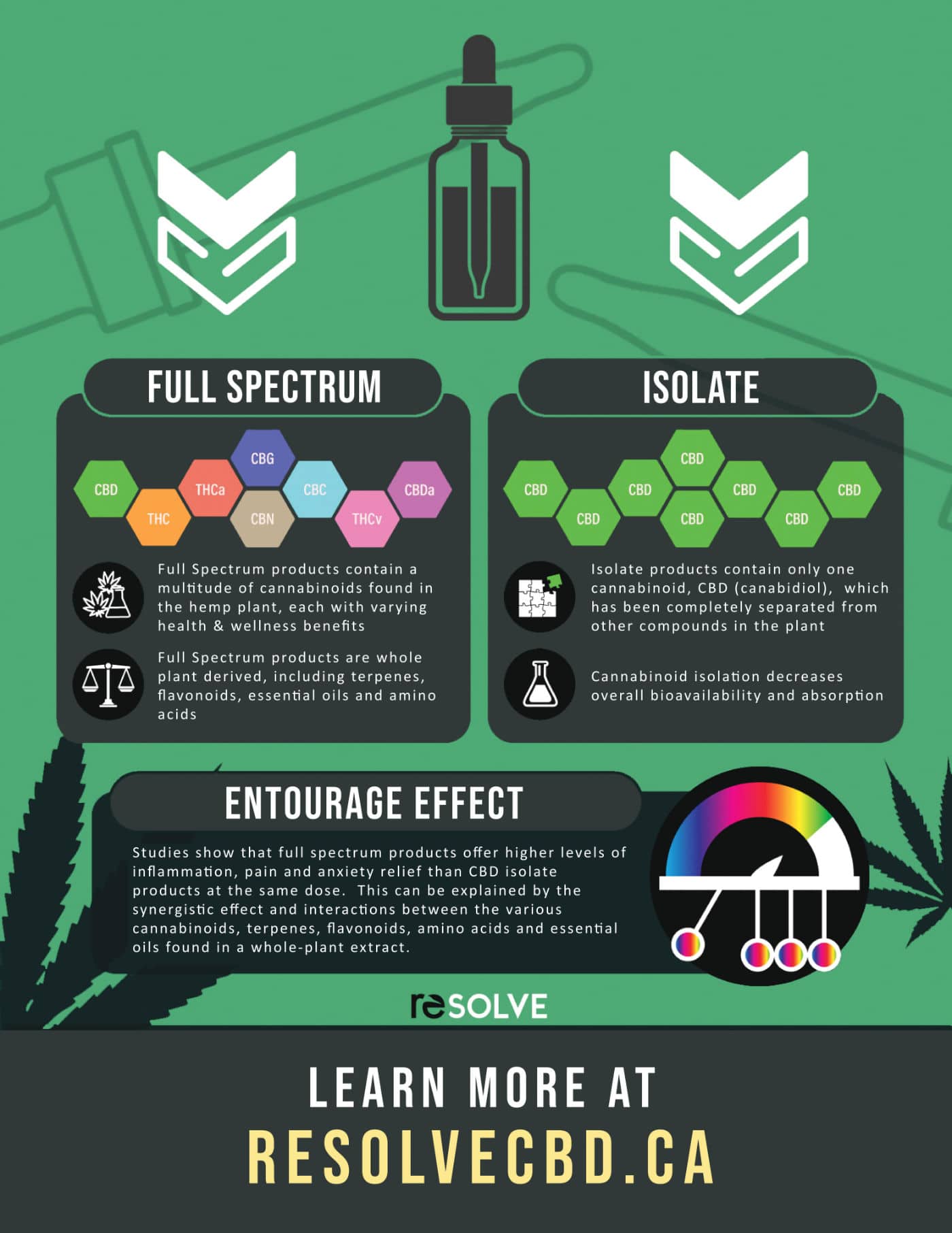 Full Spectrum CBD vs Broad Spectrum vs Isolate | resolveCBD