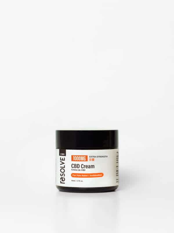 jar of resolveCBD Pain Cream extra strength 1000mg
